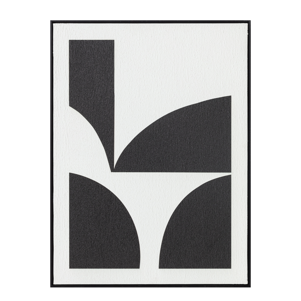 CONTRAST ΠΙΝΑΚΑΣ ΔΙΑΚΟΣΜΗΣΗΣ 60x80x3cm ΚΑΜΒΑΣ ΑΣΠΡΟ ΜΑΥΡΟ MDF ΜΑΥΡΟ