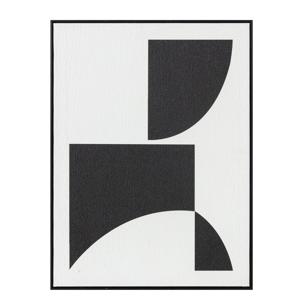 CONTRAST ΠΙΝΑΚΑΣ ΔΙΑΚΟΣΜΗΣΗΣ 60x80x3cm ΚΑΜΒΑΣ ΑΣΠΡΟ ΜΑΥΡΟ MDF ΜΑΥΡΟ
