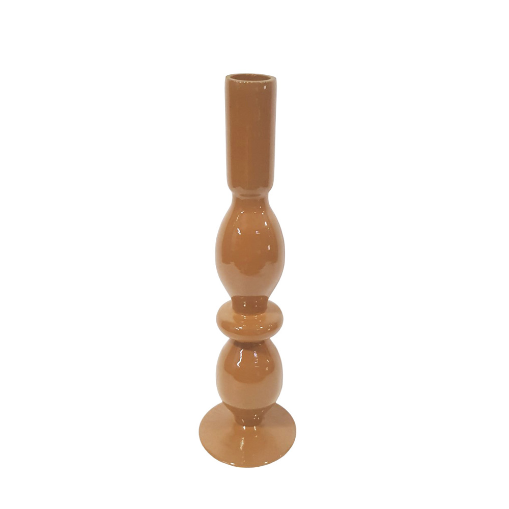 CALM ΚΗΡΟΠΗΓΙΟ 8x8x29cm ΓΥΑΛΙ CARAMEL