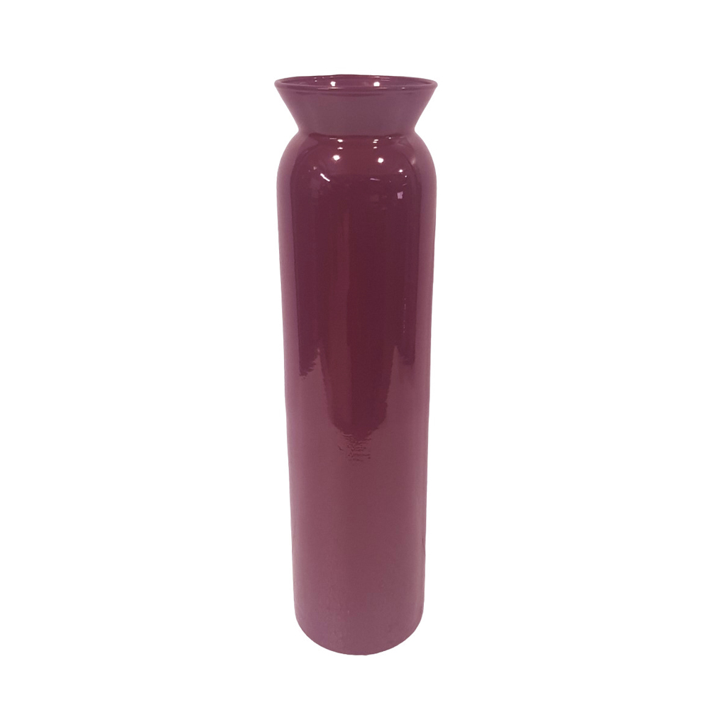 MARONA ΒΑΖΟ 7.5x7.5x31cm ΓΥΑΛΙ ΜΠΟΡΝΤΩ