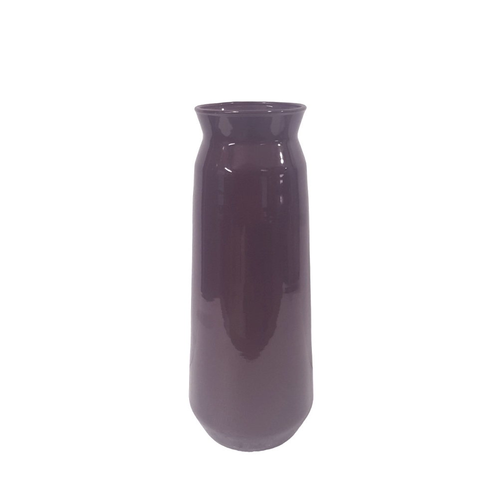MARONA ΒΑΖΟ 10x10x26cm ΓΥΑΛΙ ΜΩΒ