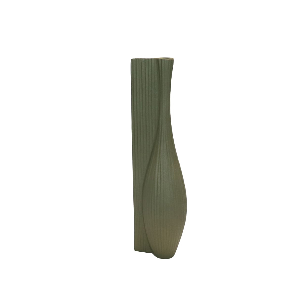 VOLINA ΒΑΖΟ 11x9x40cm ΑΛΟΥΜΙΝΙΟ ΠΡΑΣΙΝΟ TEXTURED