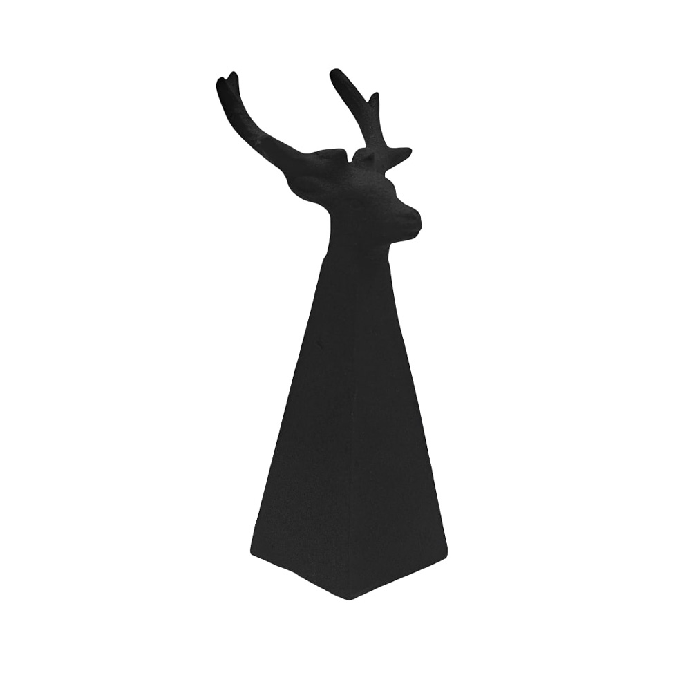 MONDEER ΧΡΙΣΤΟΥΓΕΝΝΙΑΤΙΚΟ ΔΙΑΚΟΣΜΗΤΙΚΟ ΤΑΡΑΝΔΟΣ 10x8.5x18.5cm ΑΛΟΥΜΙΝΙΟ ΜΑΥΡΟ ΜΑΤ