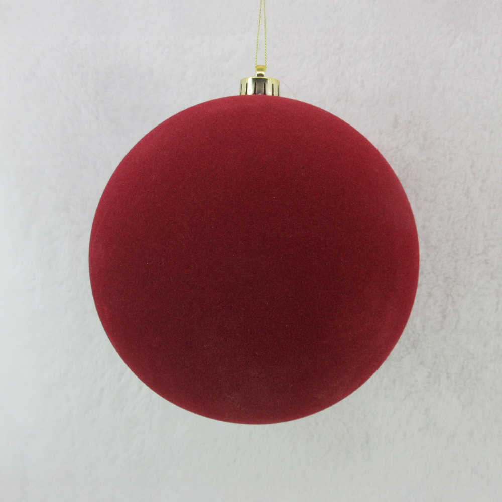 VELOUR ΧΡΙΣΤΟΥΓΕΝΝΙΑΤΙΚΗ ΜΠΑΛΑ 20x20x21cm ΤΣΟΧΑ ΚΟΚΚΙΝΟ