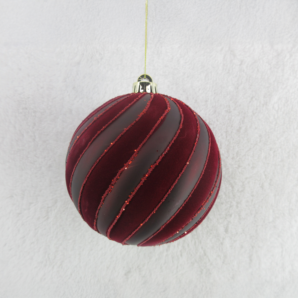 CHERRY ΧΡΙΣΤΟΥΓΕΝΝΙΑΤΙΚΗ ΜΠΑΛΑ 15x15x16cm ΒΕΛΟΥΔΟ ΚΟΚΚΙΝΟ ΣΚΟΥΡΟ