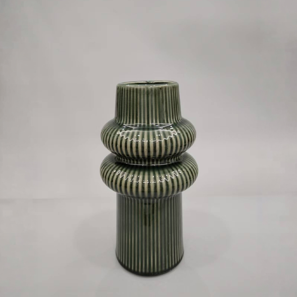 ARO ΒΑΖΟ 17.8x17.8x34.5cm ΚΕΡΑΜΙΚΟ ΠΡΑΣΙΝΟ