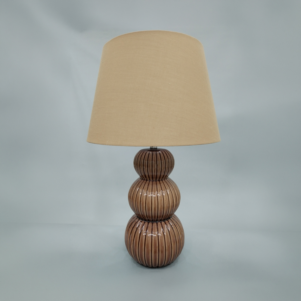 SOMA ΦΩΤΙΣΤΙΚΟ ΕΠΙΤΡΑΠΕΖΙΟ 35x35x56cm ΚΕΡΑΜΙΚΟ ΚΑΦΕ ΛΙΝΟ ΚΑΦΕ