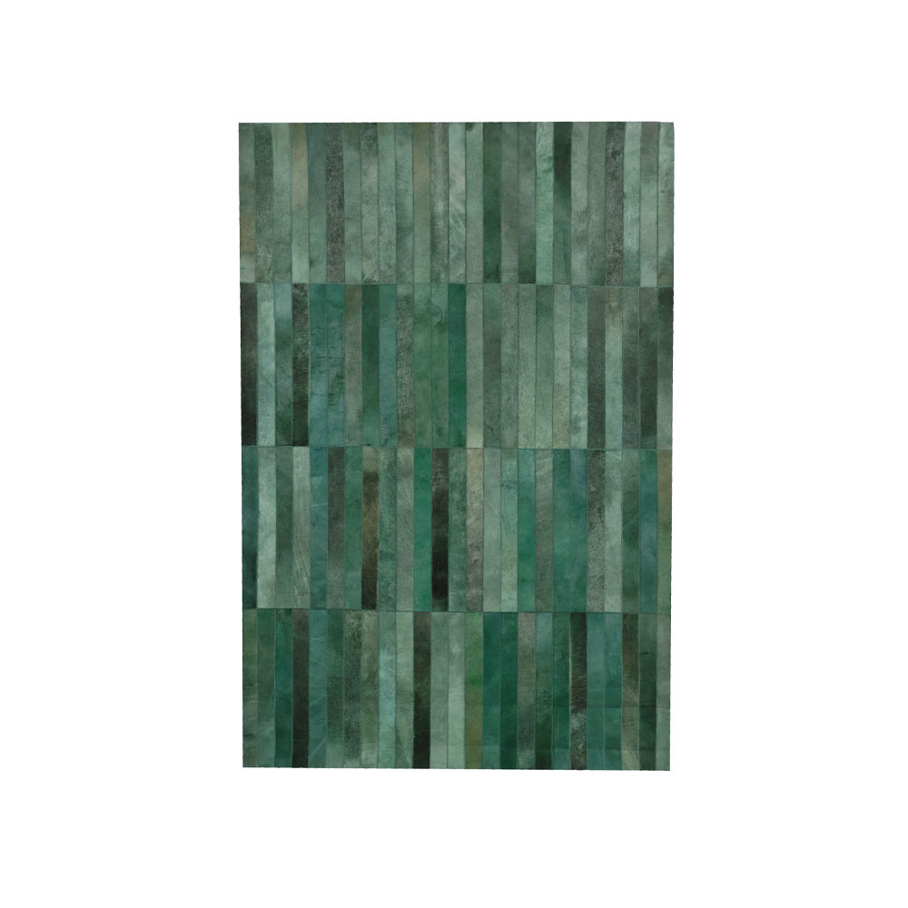 AURORA ΧΑΛΙ ΣΑΛΟΝΙΟΥ 160x240cm ΔΕΡΜΑ ΠΡΑΣΙΝΟ ΜΑΛΛΙΝΟ