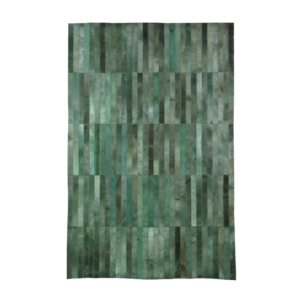 AURORA ΧΑΛΙ ΣΑΛΟΝΙΟΥ 200x300cm ΔΕΡΜΑ ΠΡΑΣΙΝΟ ΜΑΛΛΙΝΟ