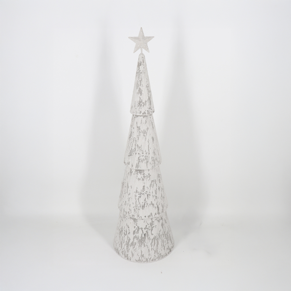 SAPIN XMAS ΦΩΤΙΣΤΙΚΟ 27x27x90.5cm ΣΙΔΕΡΟ ΛΕΥΚΟ