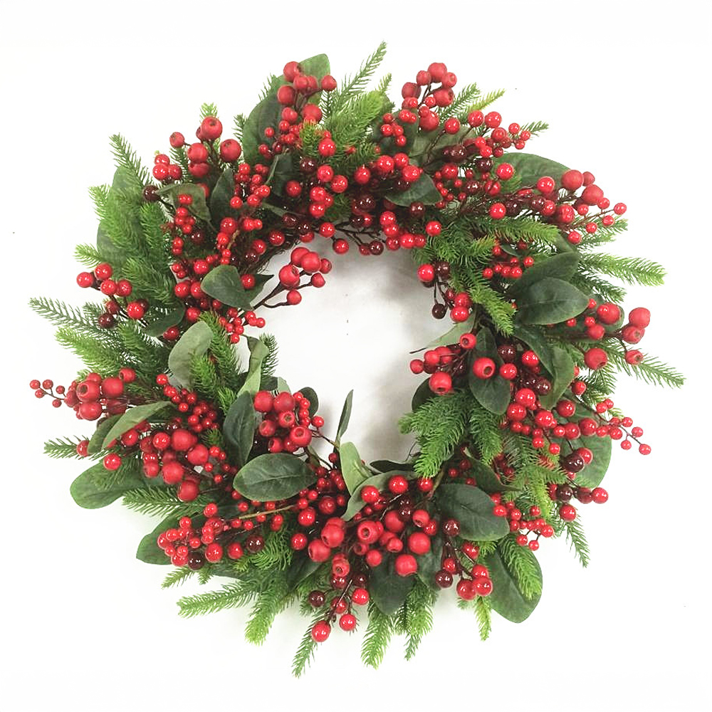 NIVAL ΧΡΙΣΤΟΥΓΕΝΝΙΑΤΙΚΟ ΣΤΕΦΑΝΙ ΜΕ ΓΚΙ 71x71cm POLYFOAM ΠΡΑΣΙΝΟ ΚΟΚΚΙΝΟ PVC