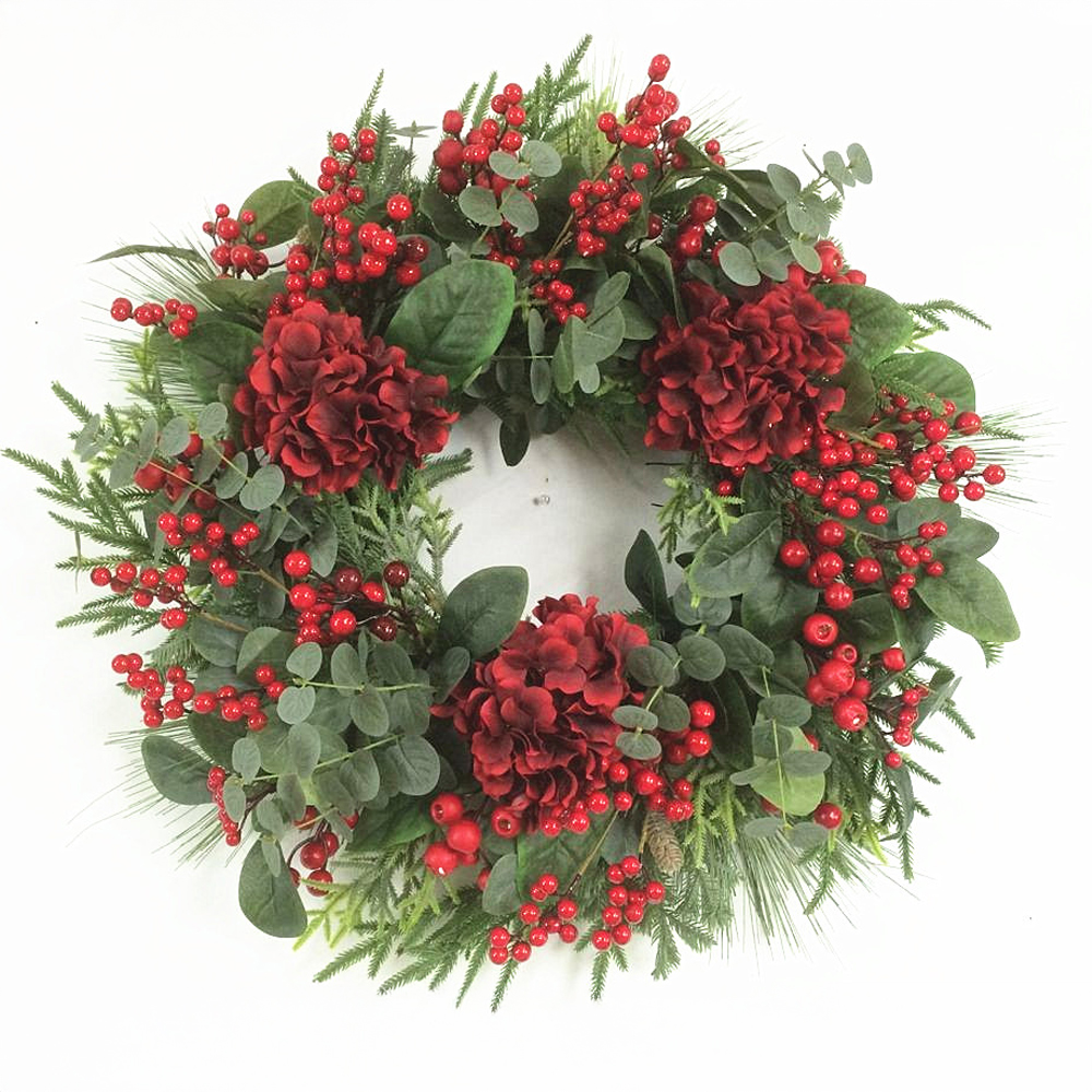 NIVAL ΧΡΙΣΤΟΥΓΕΝΝΙΑΤΙΚΟ ΣΤΕΦΑΝΙ ΜΕ ΓΚΙ 66x66cm POLYFOAM ΠΡΑΣΙΝΟ ΚΟΚΚΙΝΟ PVC
