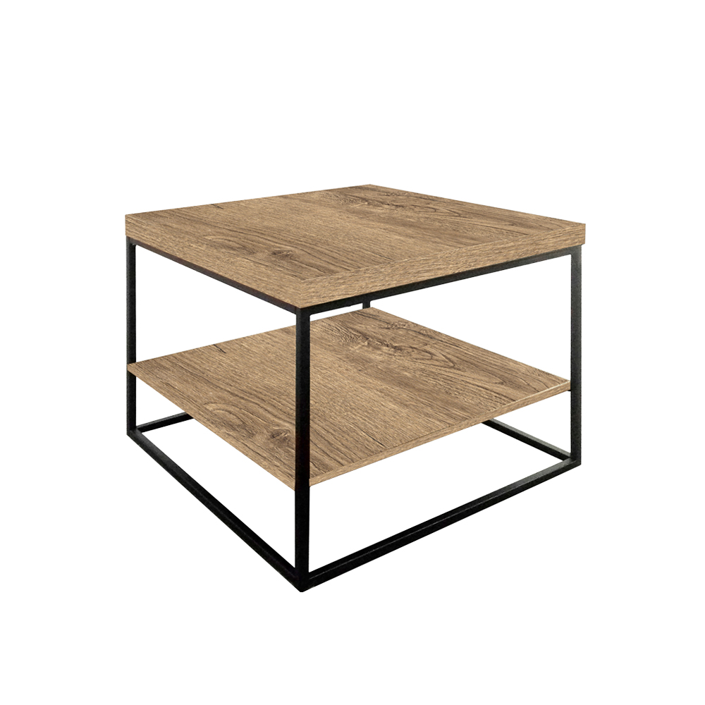 CITY COFFEE TABLE SONOMA ΣΚΟΥΡΟ ΜΑΥΡΟ 59x59x50