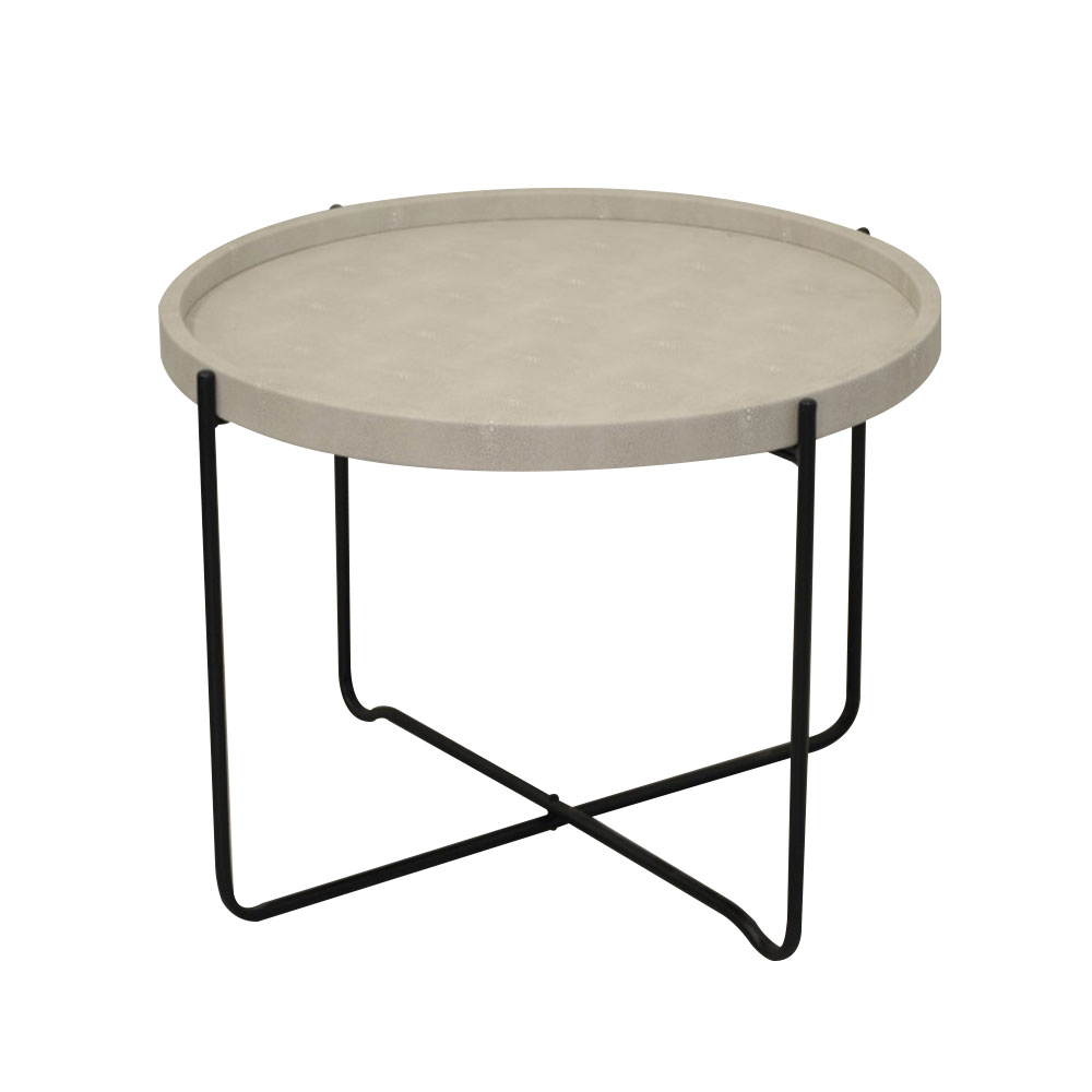 FUN COFFEE TABLE SAND BEIGE ΜΑΥΡΟ 63x63x42