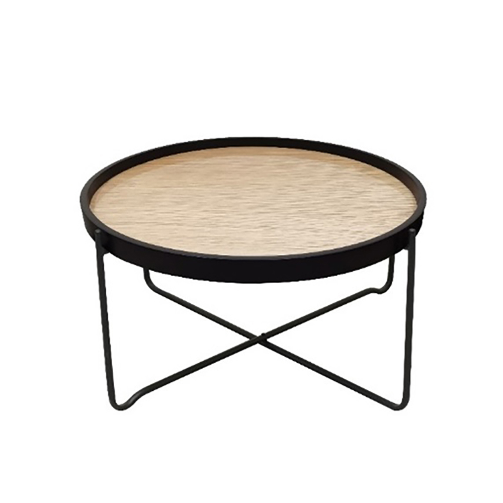 DISK COFFEE TABLE SONOMA ΜΑΥΡΟ 53x53x42