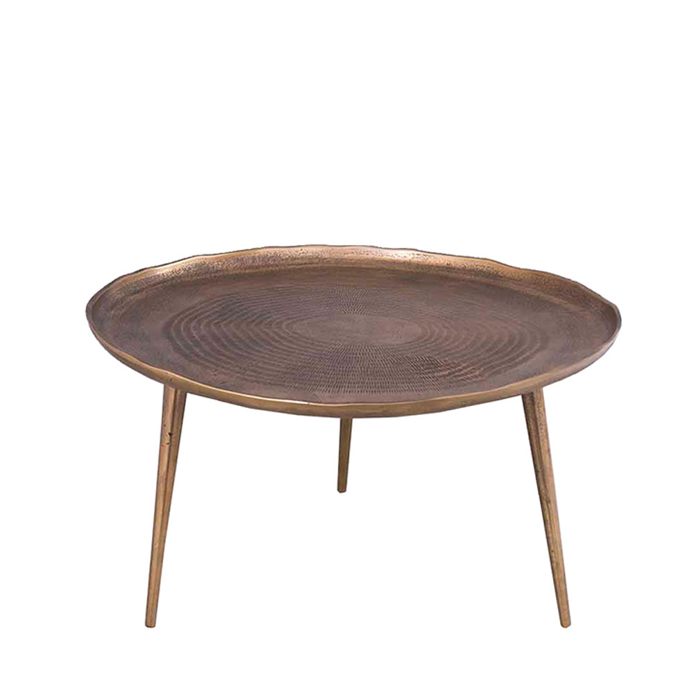 ZEN 74 COFFEE TABLE ΧΡΥΣΟ ROUGH ANTIQUE 74x74x40