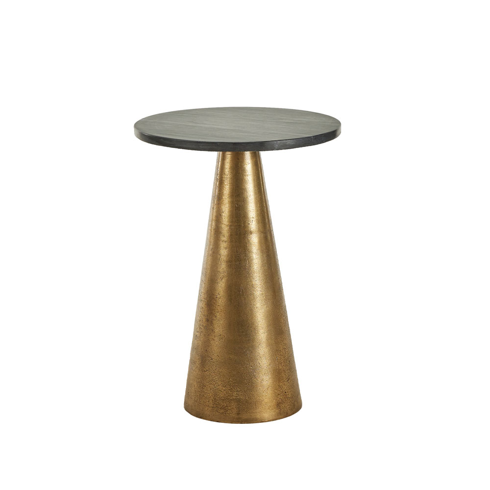 CONO COFFEE TABLE ΜΑΥΡΟ ANTIQUE BRASS 36x36x51