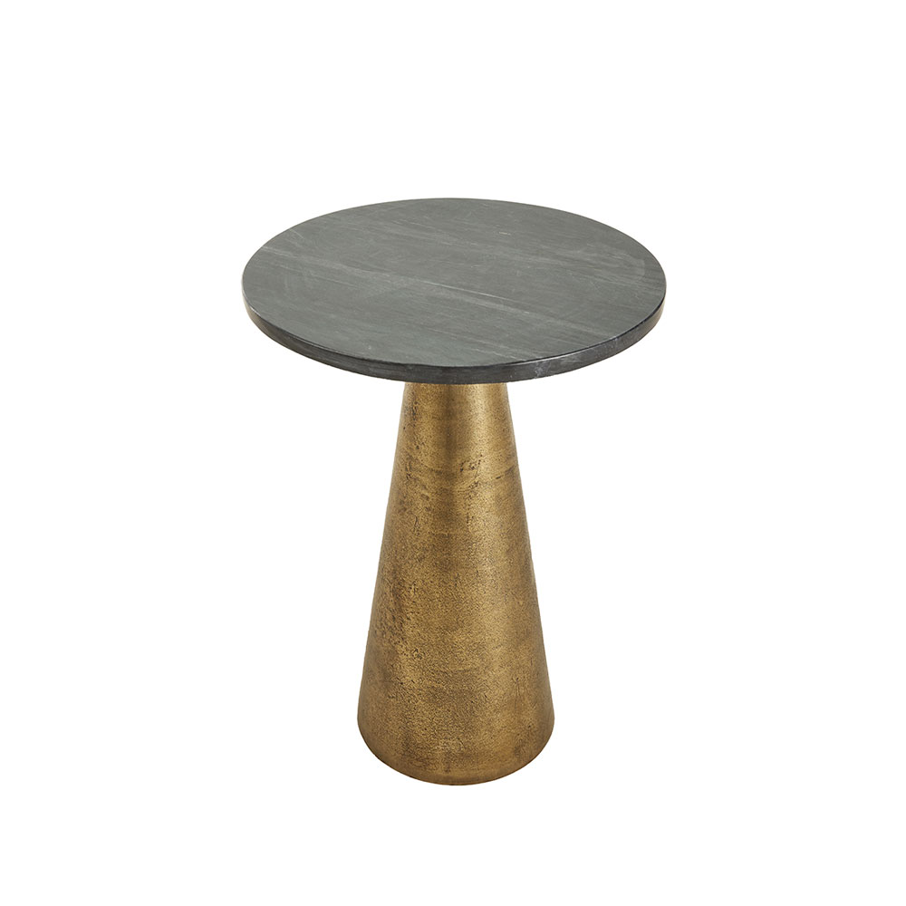 CONO COFFEE TABLE ΜΑΥΡΟ ANTIQUE BRASS 36x36x51