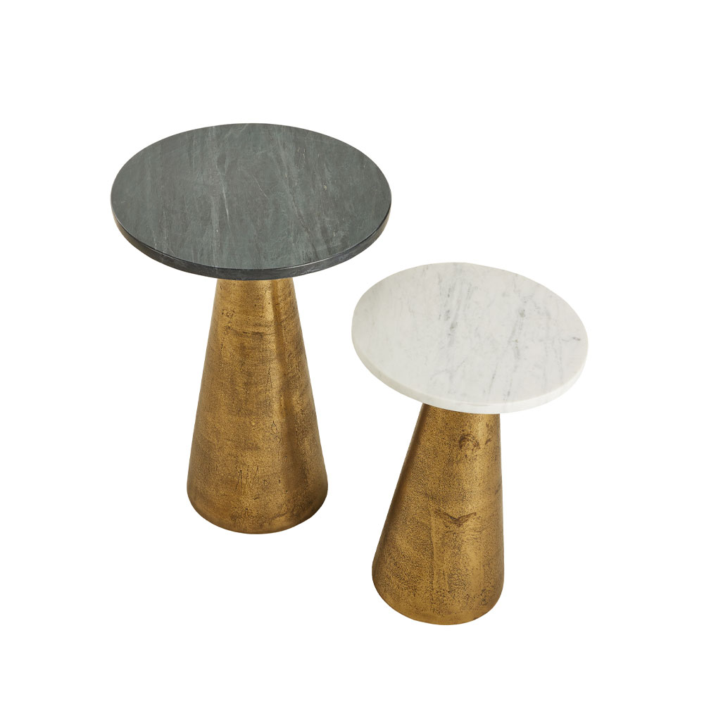 CONO COFFEE TABLE ΜΑΥΡΟ ANTIQUE BRASS 36x36x51