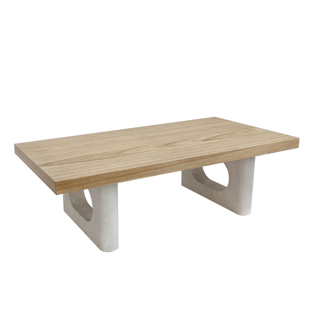 PILONAS COFFEE TABLE ΦΥΣΙΚΟ ΓΚΡΙ ΑΝΟΙΧΤΟ 120x60x36