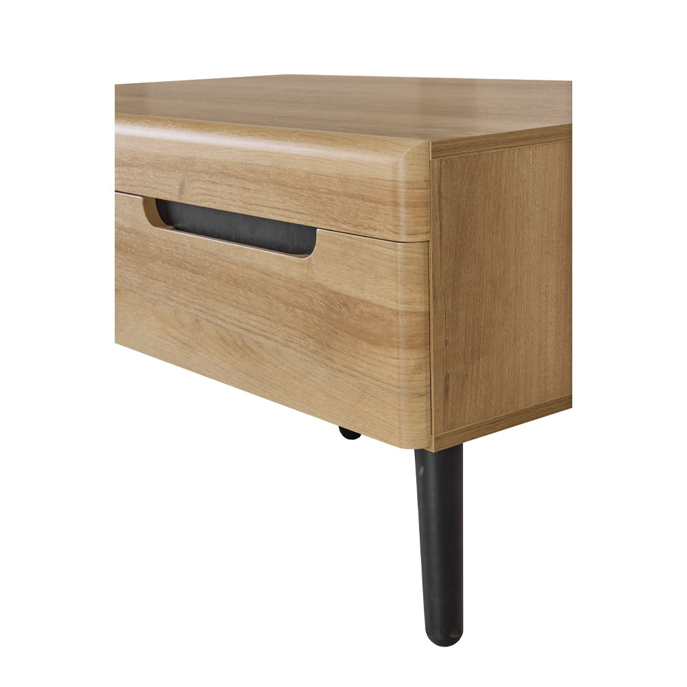 GRIF COFFEE TABLE 2ΣΥΡΤΑΡΙΑ ΦΥΣΙΚΟ ΜΑΥΡΟ 107x67x46