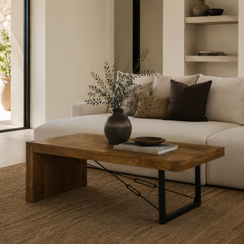 WIRE COFFEE TABLE ΚΑΡΥΔΙ ΜΑΥΡΟ 120x60x40cm