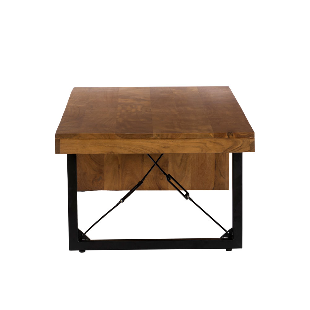 WIRE COFFEE TABLE ΚΑΡΥΔΙ ΜΑΥΡΟ 120x60x40cm