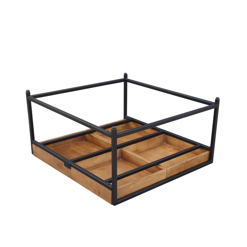 COMBO COFFEE TABLE ΚΑΡΥΔΙ ΜΑΥΡΟ 84x80x42
