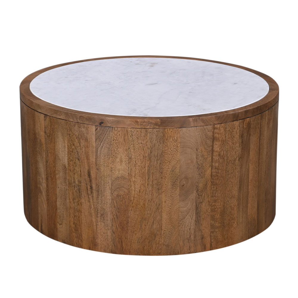 ABU DHABI COFFEE TABLE ΚΑΡΥΔΙ ΛΕΥΚΟ 80x80x45