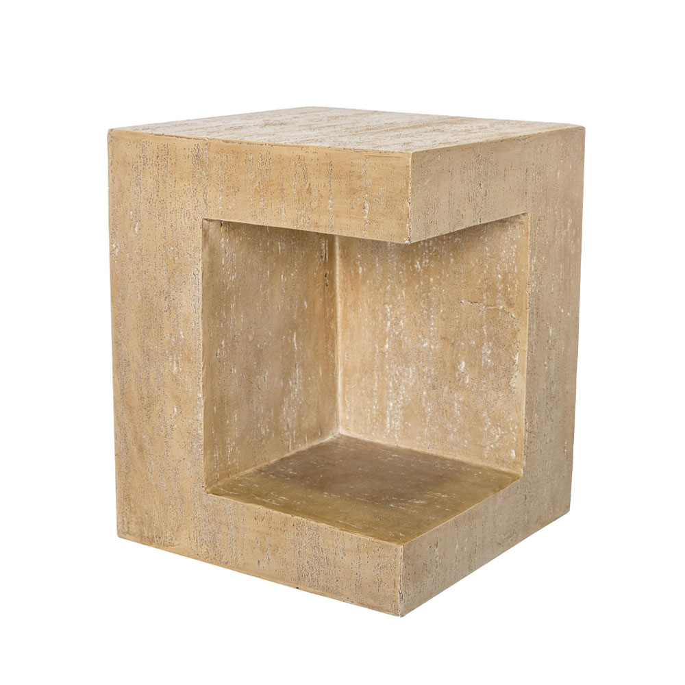PYRAMIS SIDE TABLE BEIGE 38.5x38.5x46