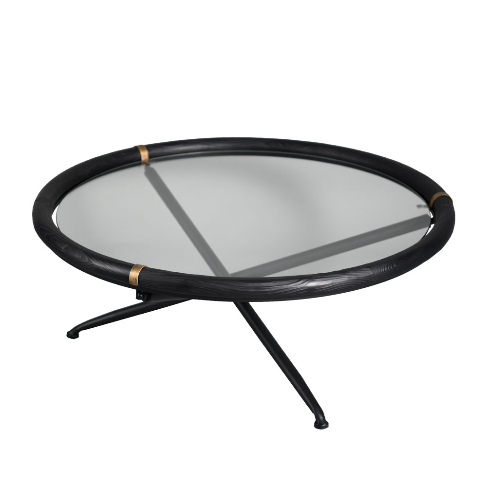 COLOMBO COFFEE TABLE ΜΑΥΡΟ ΜΑΥΡΟ 100x100x40