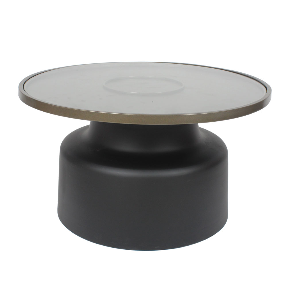 BOW COFFEE TABLE ΜΑΥΡΟ BRONZE 71.5x71.5x40