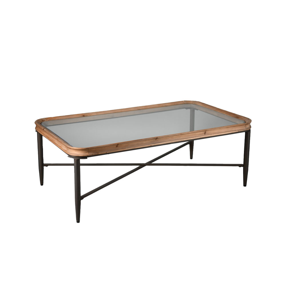 MARAIS COFFEE TABLE ΦΥΣΙΚΟ ΜΑΥΡΟ 122x71x43.5