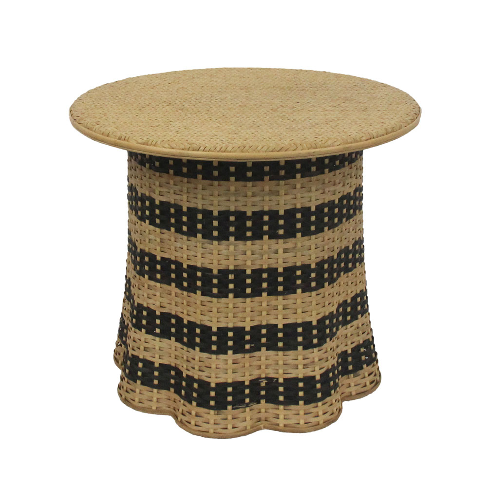 NUBIA COFFEE TABLE ΦΥΣΙΚΟ ΜΑΥΡΟ 60x60x52.5cm