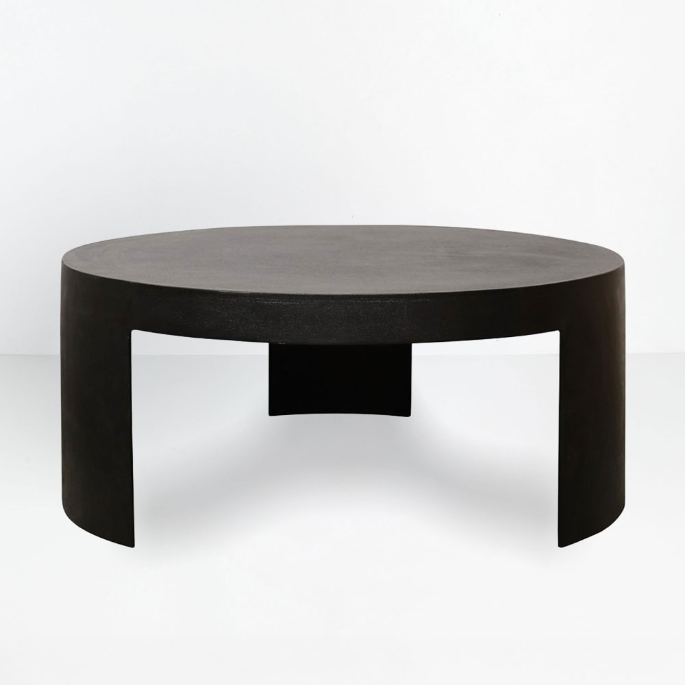 VOLCANO COFFEE TABLE ΜΑΥΡΟ 88x88x37cm