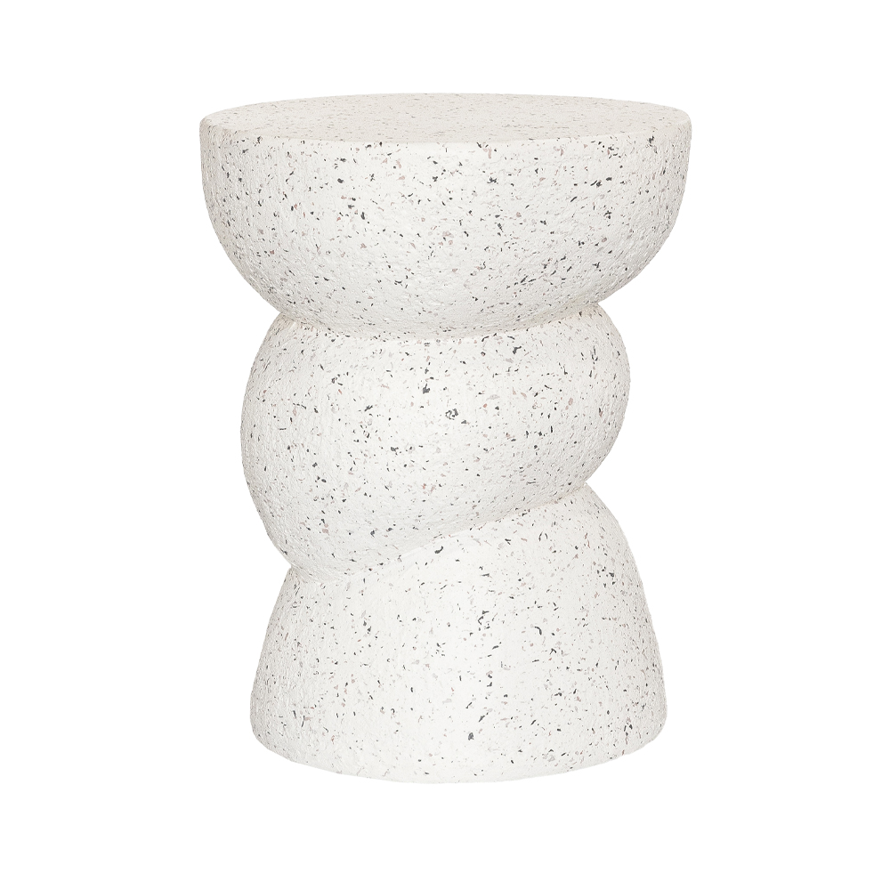 ASIMETRON SIDE TABLE TERRAZZO 35x35x46