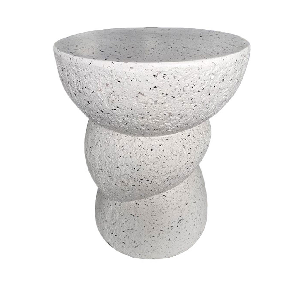 ASIMETRON SIDE TABLE TERRAZZO 35x35x46