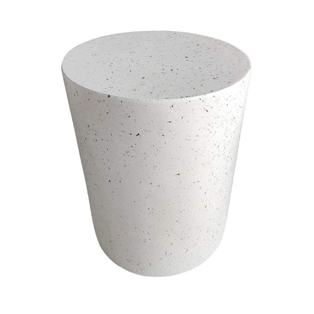 WHEEL SIDE SIDE TABLE TERRAZZO 35x35x47