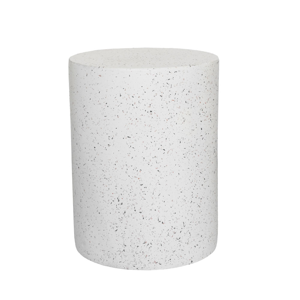 WHEEL SIDE SIDE TABLE TERRAZZO 35x35x47