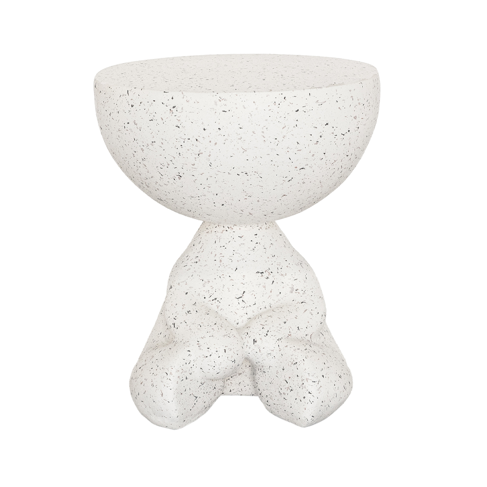 BEAR SIDE TABLE TERRAZZO 38x38x43