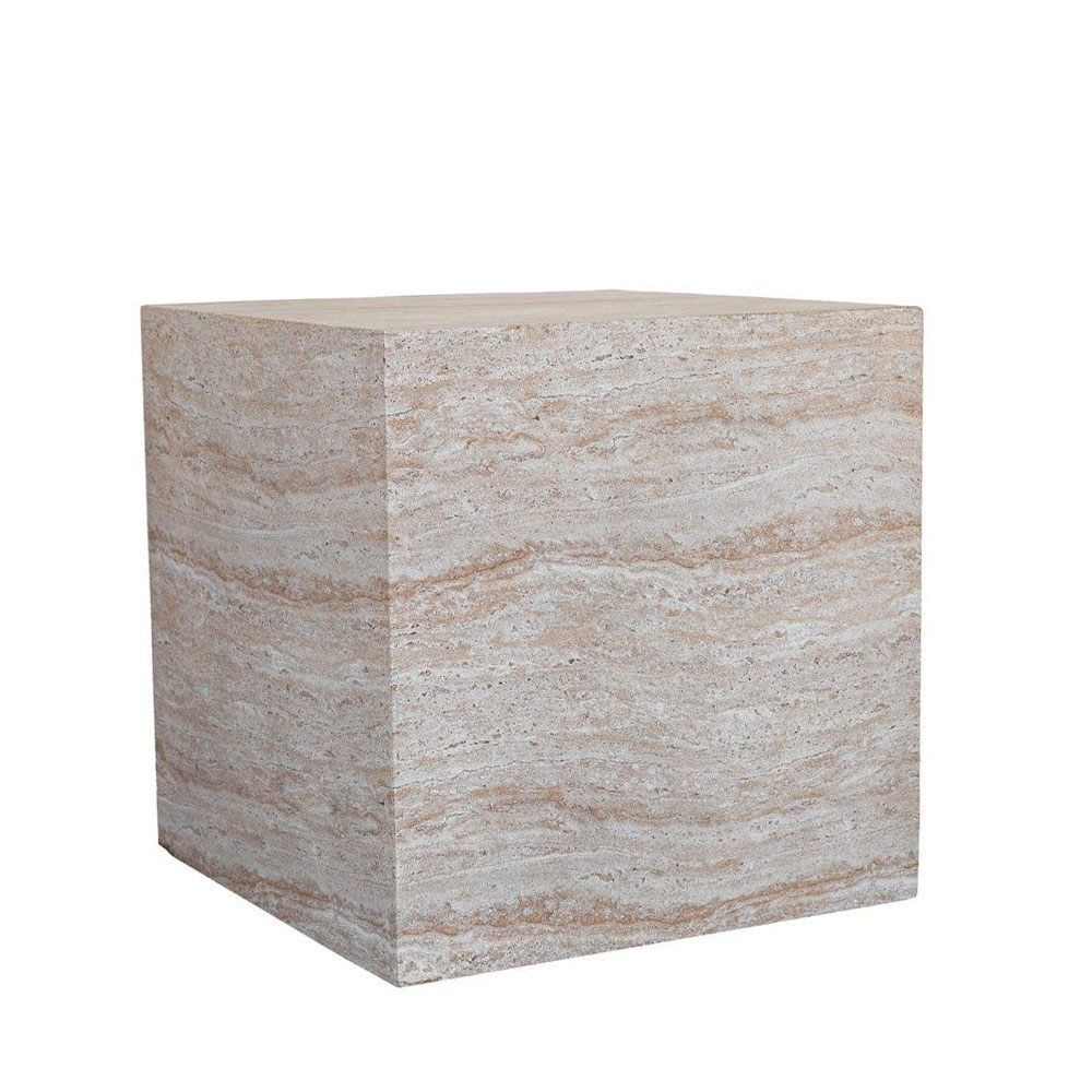 LITHOS SQUARE SIDE TABLE BEIGE 55.5x55.5x57