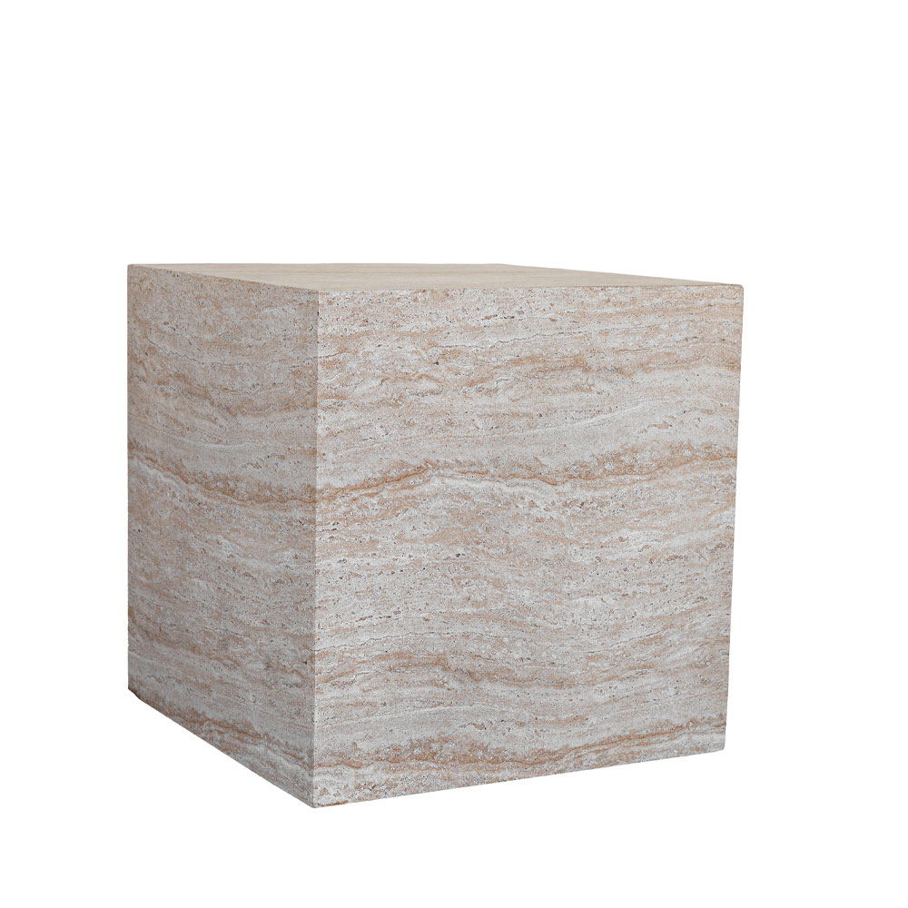 LITHOS SQUARE SIDE TABLE BEIGE 55.5x55.5x57