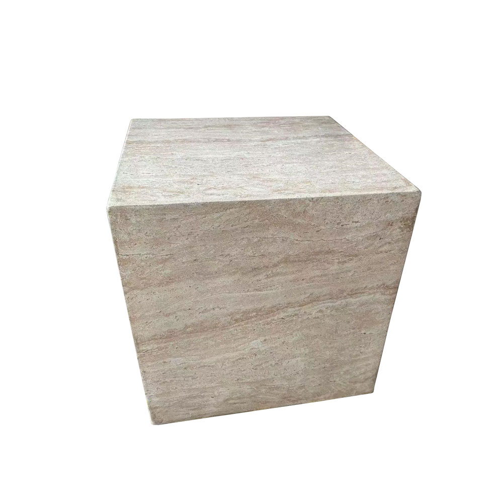 LITHOS SQUARE SIDE TABLE BEIGE 55.5x55.5x57