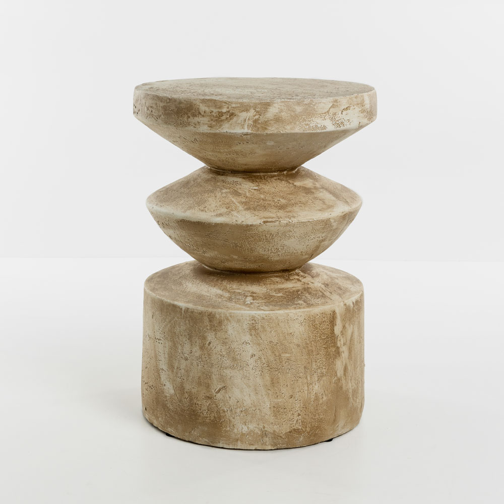 SANDY SIDE TABLE ΚΑΦΕ ΑΝΟΙΧΤΟ 38.5x38.5x51cm