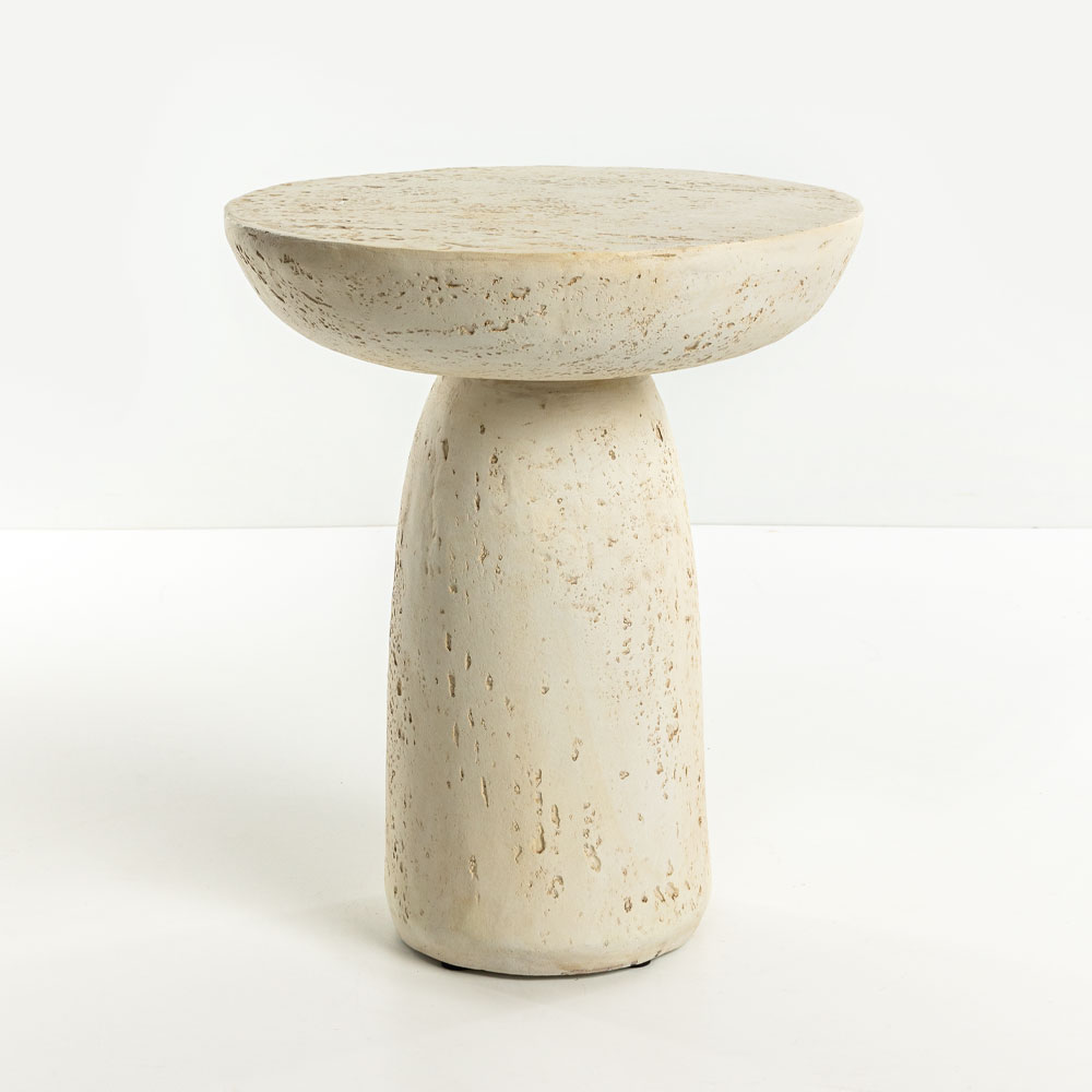 POROS SIDE TABLE BEIGE 40x40x46.3cm