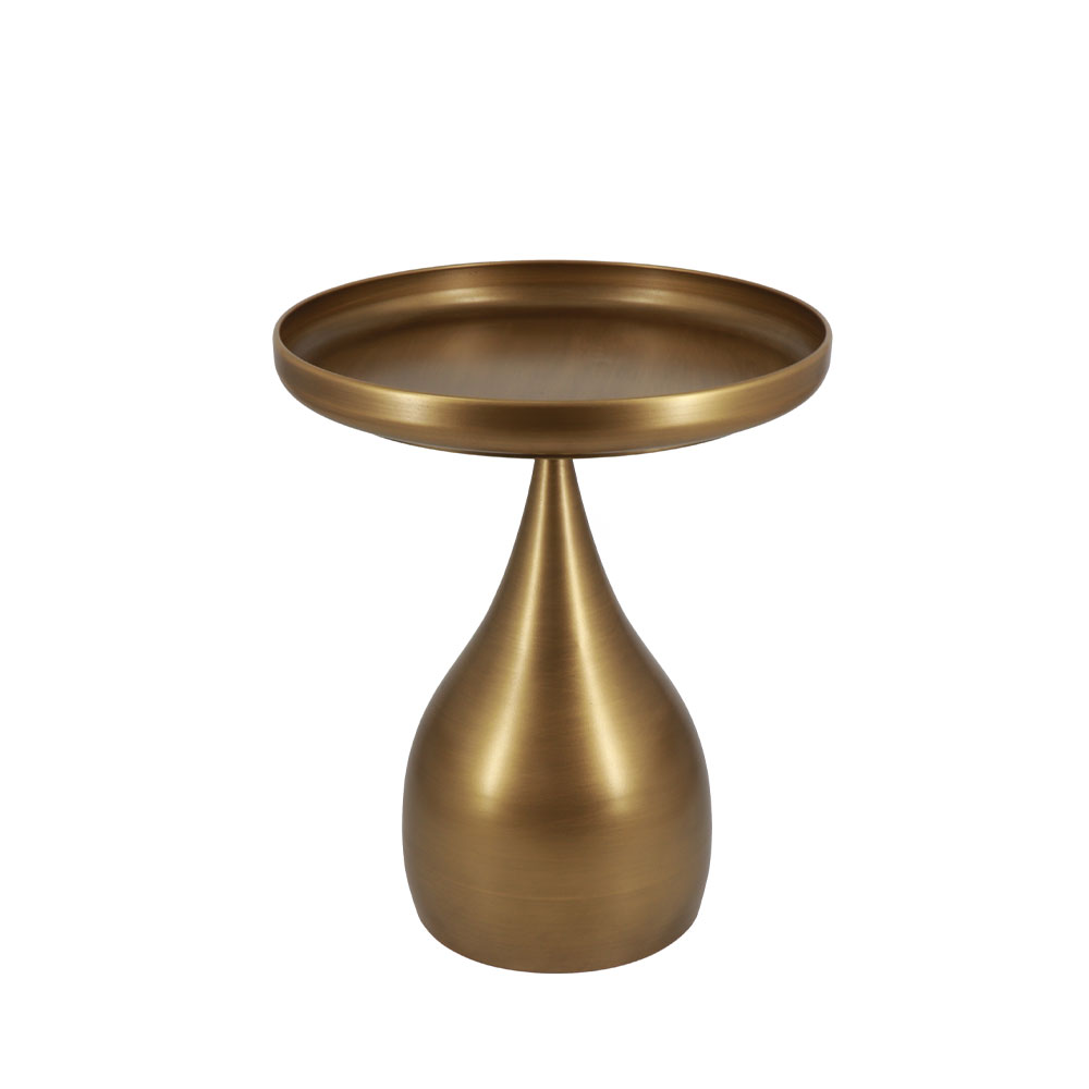 SEAL SIDE TABLE BROWN GOLD 41x41x49