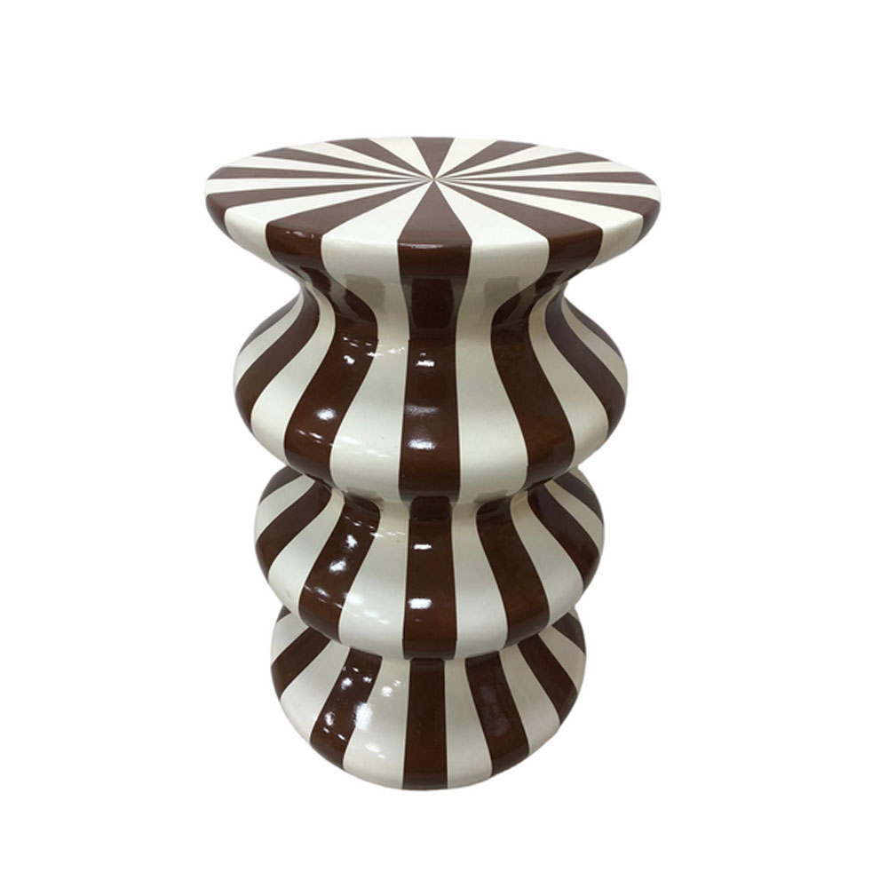 DULCE SIDE TABLE CREAM MOCCA 35x35x55cm