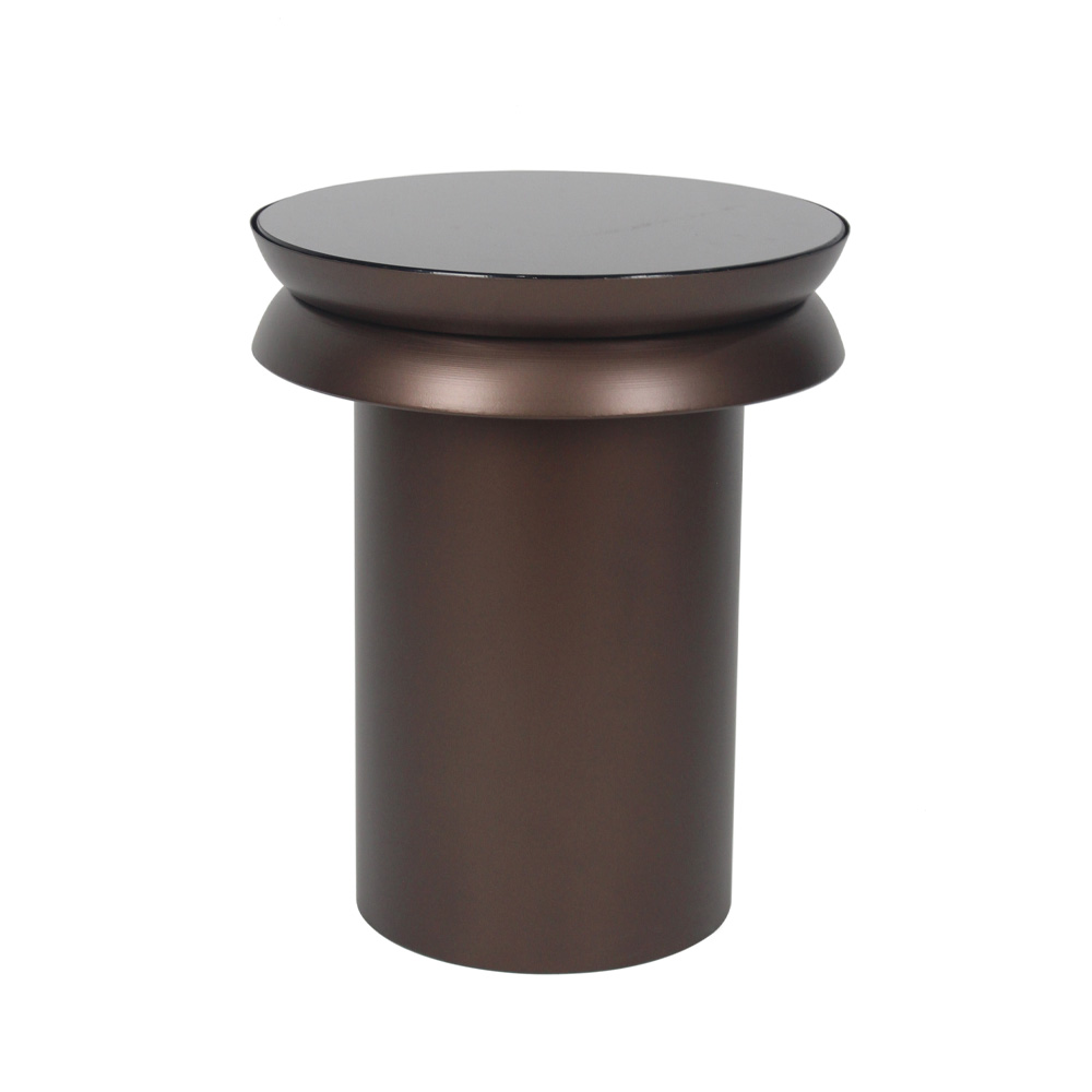 CASTANO SIDE TABLE ΜΑΥΡΟ ΚΑΦΕ 38x38x46cm