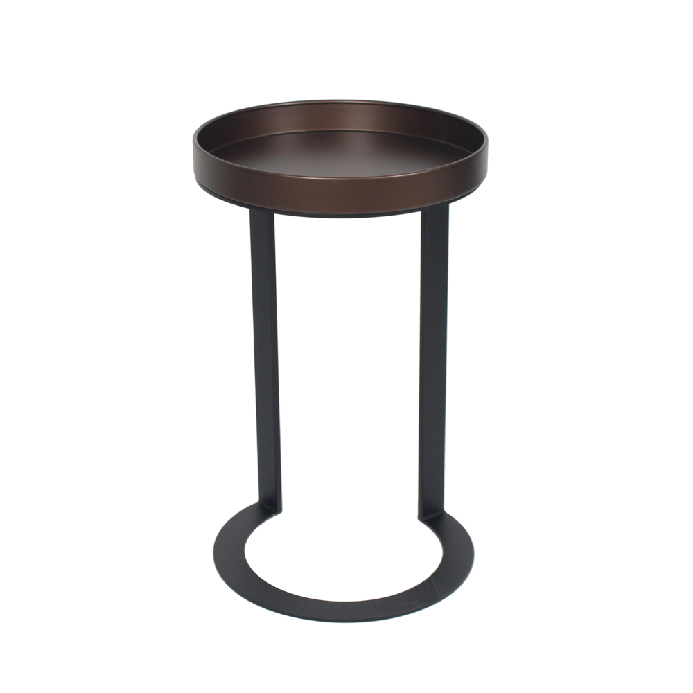 CASTANO SIDE TABLE ΚΑΦΕ ΜΑΥΡΟ 34x34x55cm