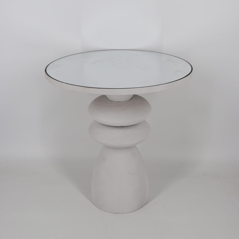 SIENNA SIDE TABLE OFF WHITE 45x45x49cm